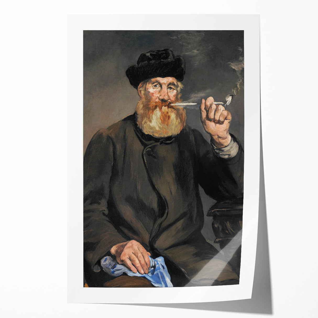 Edouard Manet floral art on rolled print, featuring soft pastel colors, ideal for art wall dining room.
