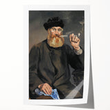 Edouard Manet floral art on rolled print, featuring soft pastel colors, ideal for art wall dining room.