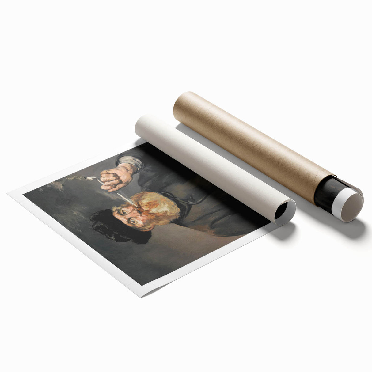 Extra large rolled print of Edouard Manet's floral art in muted colors.