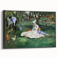 Black and white landscape painting on framed canvas, featuring a vintage poster-style scene, ideal for bedroom wall art.