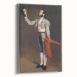 Framed canvas of Edouard Manet's landscape painting featuring a colorful garden scene.