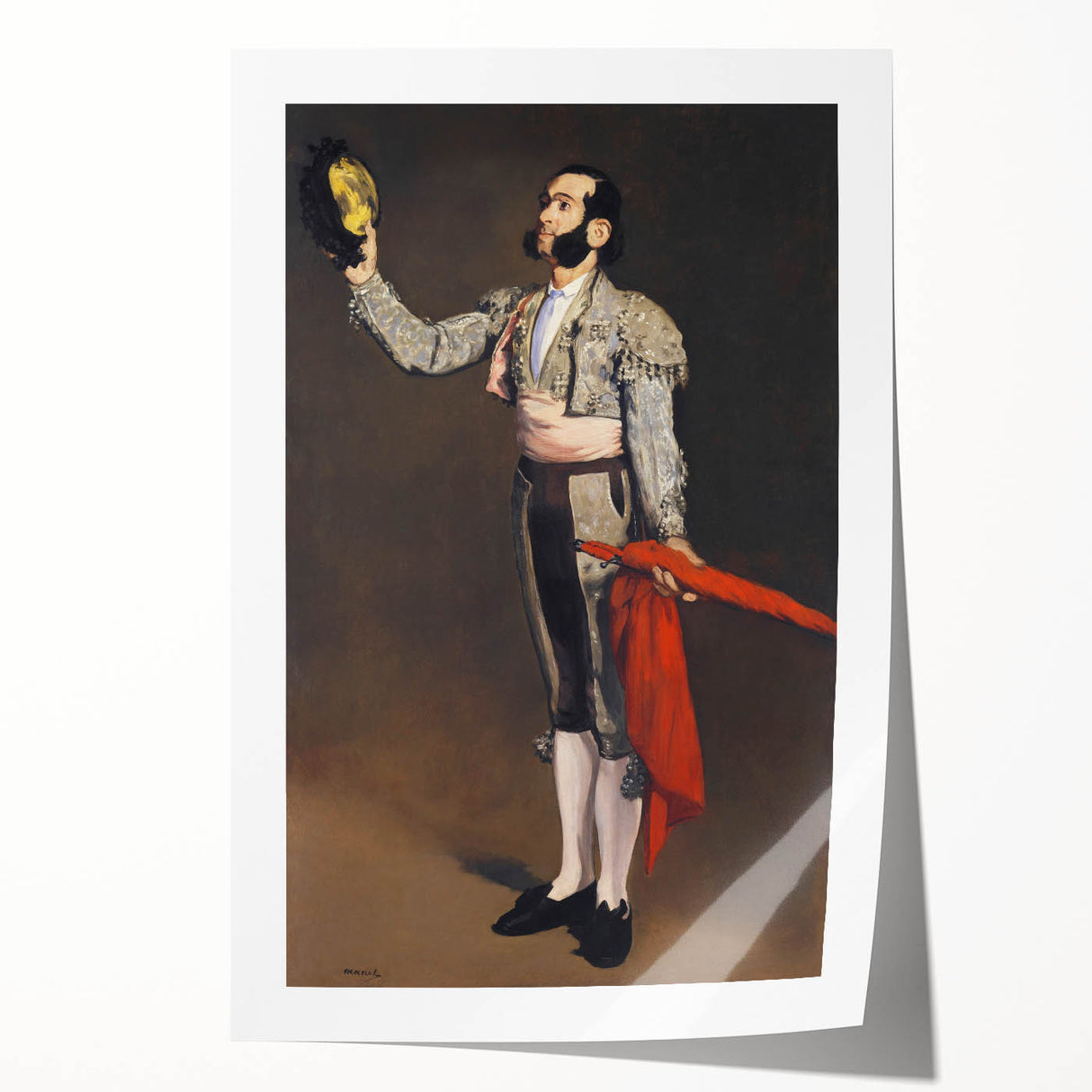 Rolled print of Edouard Manet's floral painting in soft pastel tones.