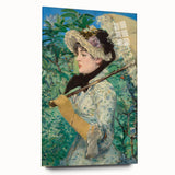 Side view of an Edouard Manet acrylic glass print featuring soft, neutral tones, ideal for bedroom or dining room art.