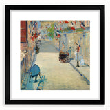 Extra large abstract art print featuring vibrant, textured colors on a black framed canvas, ideal for living room decor.