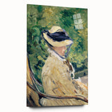 Side view of an Edouard Manet-inspired acrylic glass print featuring soft pastel tones, ideal for bedroom or dining room art.