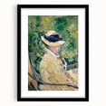 Extra large abstract art print featuring colorful, textured brush strokes on a black framed canvas.