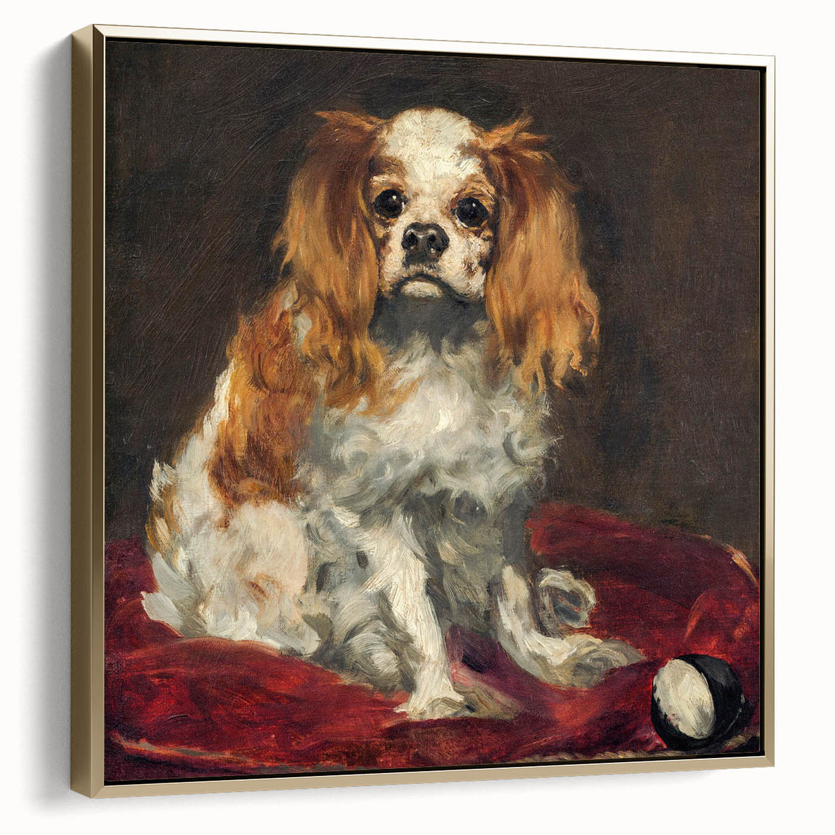 Framed canvas of Edouard Manet's landscape painting in muted greens and blues, ideal for bedroom wall art.