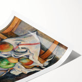 Extra large wall art featuring line art flowers in subtle green and yellow tones on a rolled canvas.