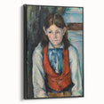 Framed canvas featuring a black and white landscape painting in a vintage poster style, ideal for bedroom decor.