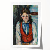 Paul Cézanne floral art on rolled canvas, featuring soft earth tones, ideal for art wall dining room or bathroom decor.