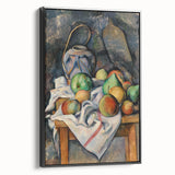 Black and white framed canvas of a vintage-style landscape painting, ideal for bedroom wall decor.