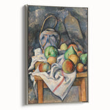 Framed canvas featuring a Paul Cézanne landscape painting with colorful brushstrokes.