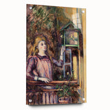 Acrylic print of Paul Cézanne's abstract work, featuring shades of green and blue, ideal for bedroom or dining room decor.