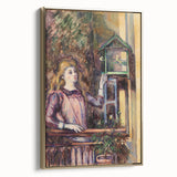 Framed canvas featuring a vintage-style landscape painting by Paul Cézanne with muted earth tones.