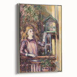 Framed canvas of a Paul Cézanne landscape painting featuring vibrant green and blue tones.