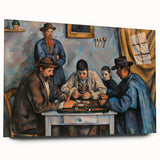 Acrylic print of a large abstract art piece by Paul Cézanne, featuring earthy green and blue tones.