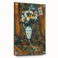Acrylic print of Paul Cézanne's large abstract art in shades of blue and green, suitable for bedroom or dining room decor.