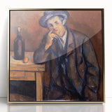 Large art print of Paul Cézanne’s work in gold frame, featuring mid-century modernist style, ideal for modern art wall decor.