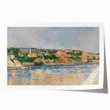 Paul Cézanne floral art on rolled canvas, featuring soft pastel shades.