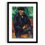 Extra large abstract art print featuring a colorful, textured depiction of a landscape on a black framed canvas.