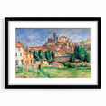 Extra large colorful abstract art print of a textured scene, framed in black, ideal for living room decor.