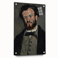 Acrylic print of a Paul Cézanne-inspired abstract design in muted earth tones, ideal for dining room decor.