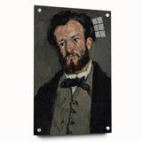 Acrylic print of a Paul Cézanne-inspired abstract design in muted earth tones, ideal for dining room decor.