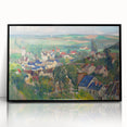 Large abstract wall art by Paul Cézanne, featuring bold brushstrokes in earthy tones on a black framed acrylic.