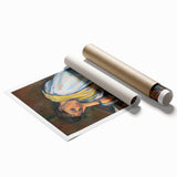 Extra large rolled print of Paul Cézanne's floral painting in muted earth tones.