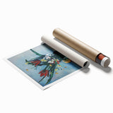 Extra large rolled print of Paul Cézanne's floral art in soft pastel tones.