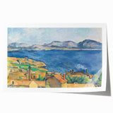 Extra large rolled print of Paul Cezanne's impressionist floral artwork in soft pastel colors.
