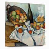 Acrylic print of a large abstract Paul Cézanne design with muted earth tones, ideal for bedroom or dining room art.