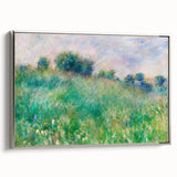 Framed canvas featuring a Pierre-Auguste Renoir landscape painting with vivid color palette.
