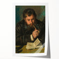 Rolled print of a Pierre-Auguste Renoir painting, featuring soft pastel floral motifs.