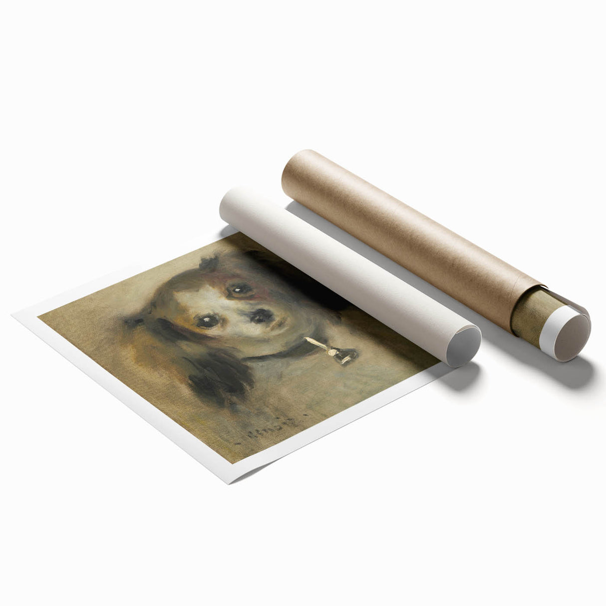Extra large rolled print of a floral art by Pierre-Auguste Renoir in pastel shades, suitable for classy bathroom wall art.