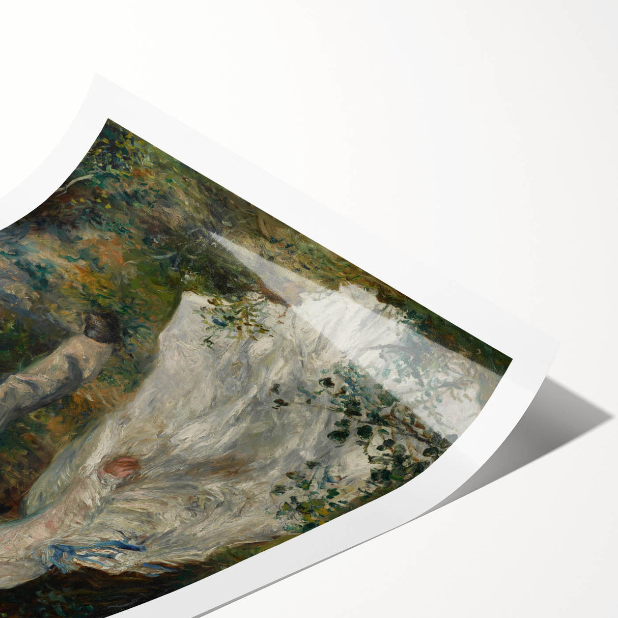 Extra large wall art featuring a Pierre-Auguste Renoir floral design in soft pastel shades, rolled print format.