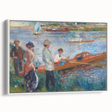 Framed canvas of Pierre-Auguste Renoir's vintage poster art featuring a colorful, impressionist style.