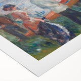 Art deco style poster of a vibrant cityscape on rolled canvas, suitable for dining room wall art.