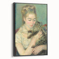 Black and white framed canvas of a vintage landscape painting, ideal for bedroom wall art.