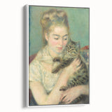 Vintage poster art of a colorful Pierre-Auguste Renoir painting in a white frame, ideal for extra large living room decor.