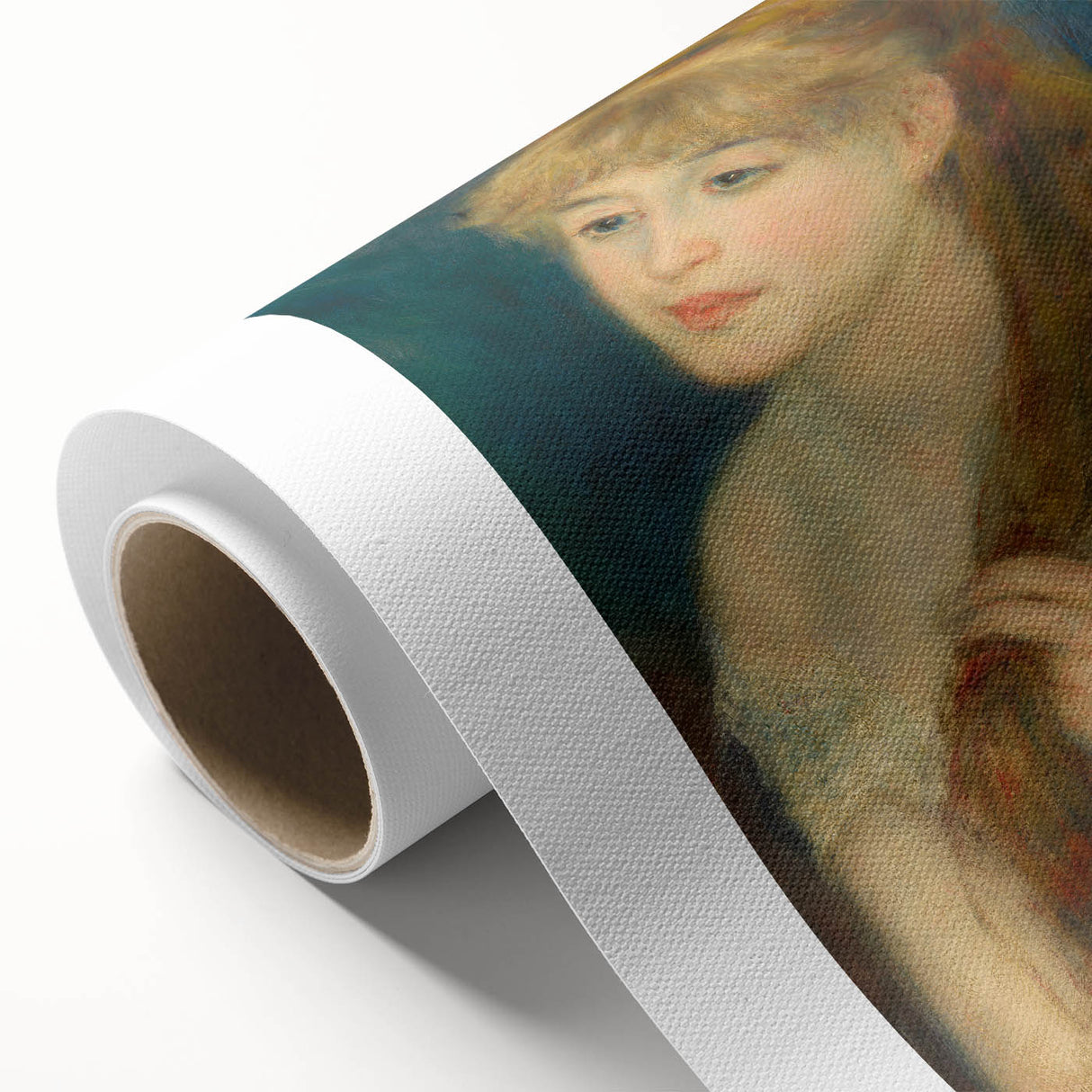 Art Deco style poster featuring pastel shades on rolled canvas, ideal for nursery wall art.
