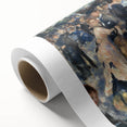 Art deco poster featuring a serene lake scene in muted green and blue tones on rolled canvas, ideal for nursery wall art.