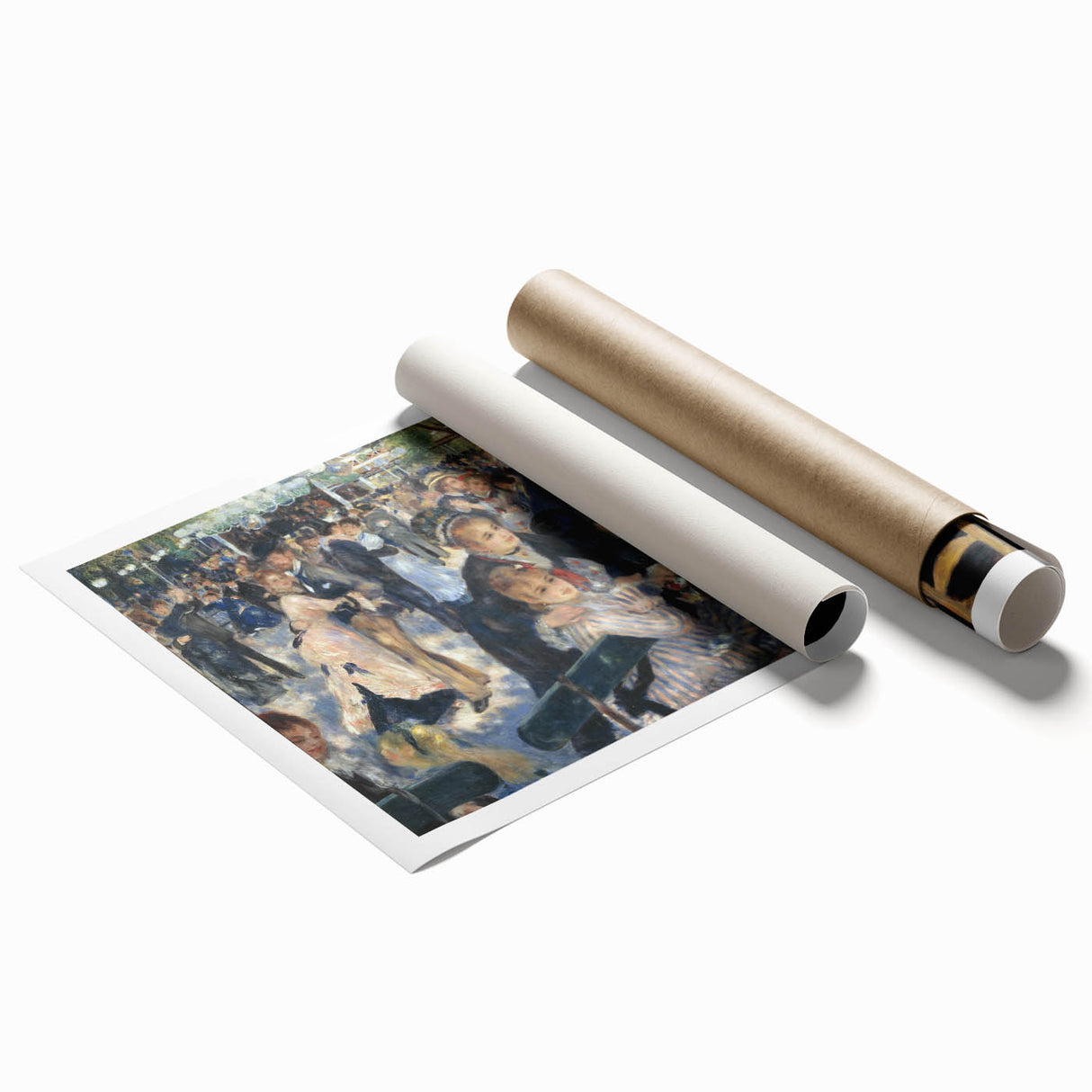 Extra large rolled print of Pierre-Auguste Renoir's floral art in pastel shades, ideal for classy bathroom wall art.