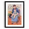 Colorful art depicting an abstract scene with vibrant hues on a large textured canvas, framed in black.