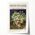 Rolled print of a Van Gogh-inspired floral painting with vibrant blue and yellow tones, suitable for art wall dining room.