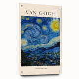 Side view of a large abstract wall art of Vincent van Gogh designs on acrylic glass, featuring vivid color swirls.
