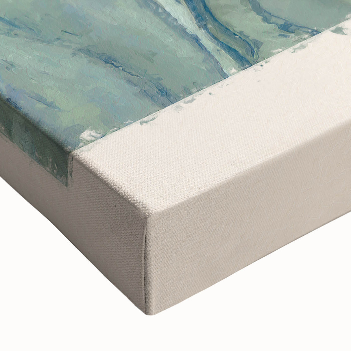 Black and white landscape art painting on large canvas, depicting a serene natural scene, ideal for bedroom wall art.