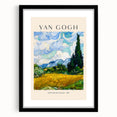 Extra large, colorful abstract art print of a textured scene, framed in black, ideal for living room decor.