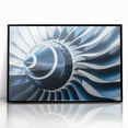 Framed acrylic print featuring a mid-century modernist airplane design in black and white, ideal for nursery wall decor.
