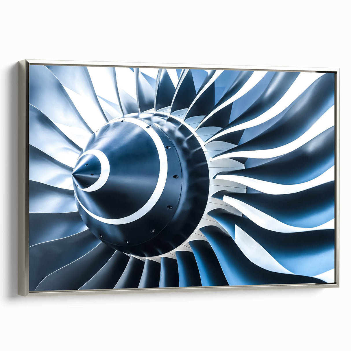 Framed canvas of a vintage airplane in black with colorful accents, ideal for an office or study room decor.